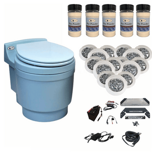 Picture of Laveo Dry Flush Portable Toilet Ultimate Bundle - Blue