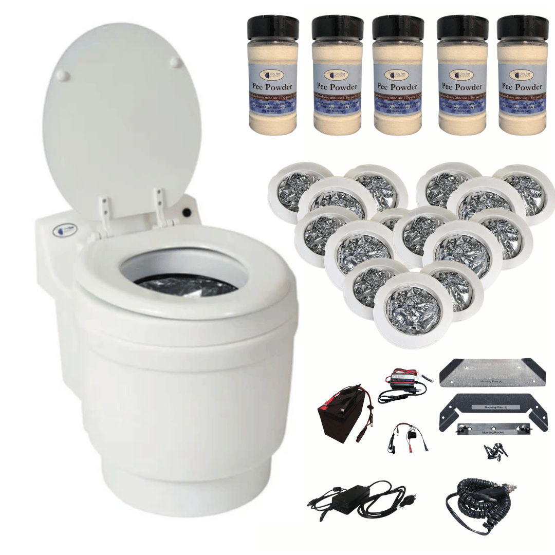 Laveo Dry Flush Portable Toilet Ultimate Bundle