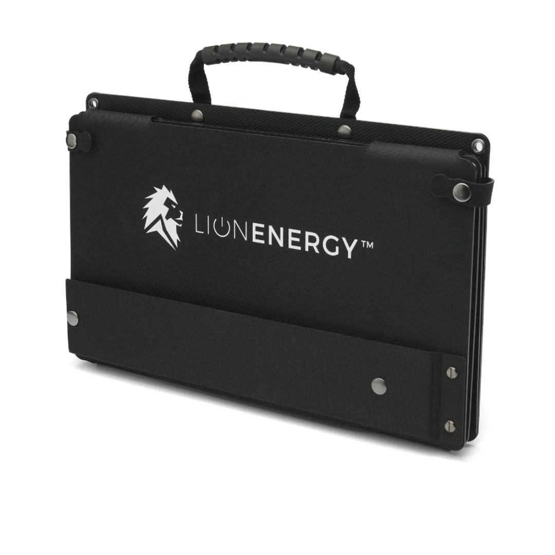 Lion Energy 50W Foldable Solar Panel - folded portability