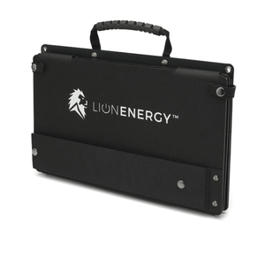 Lion Energy 50W Foldable Solar Panel - folded portability