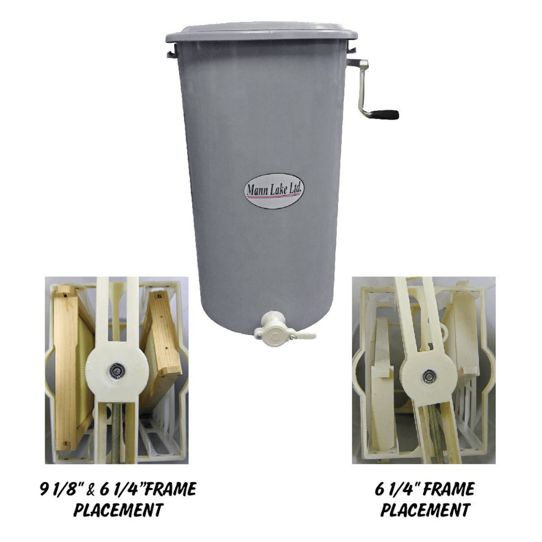 Mann Lake HH130 Plastic Two Frame Honey Extractor with Frame Replacements