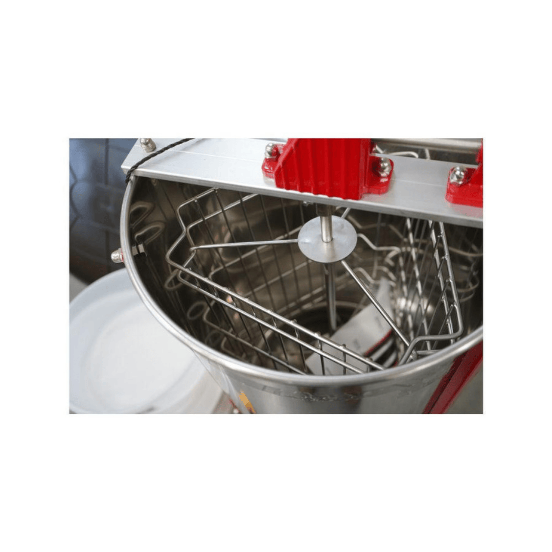 Mann Lake HH162 Easy Extractor Combo Hand Crank Honey Extractor Overhead View