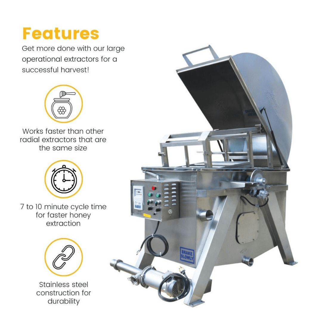 Mann Lake HH824 Horizontal 40 Frame Honey Extractor features