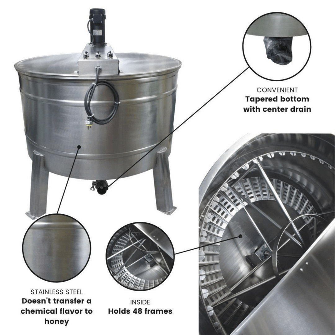 Mann Lake HH826 48 Frame Radial Centrifugal Honey Extractor with Auger build quality
