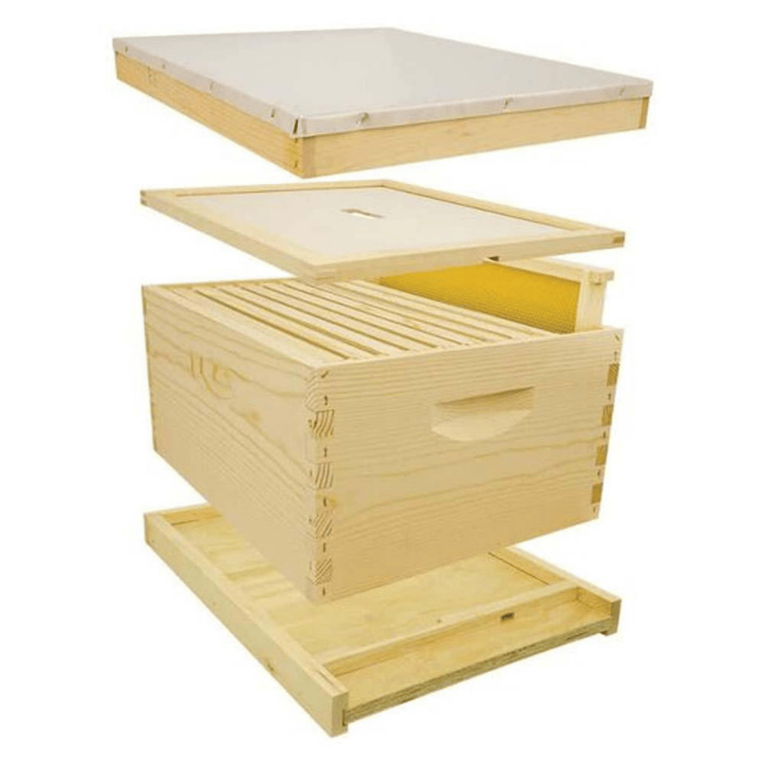 Mann Lake KD100 10 Frame 9 5/8&quot; Unassembled Beehive Kit With Foundation