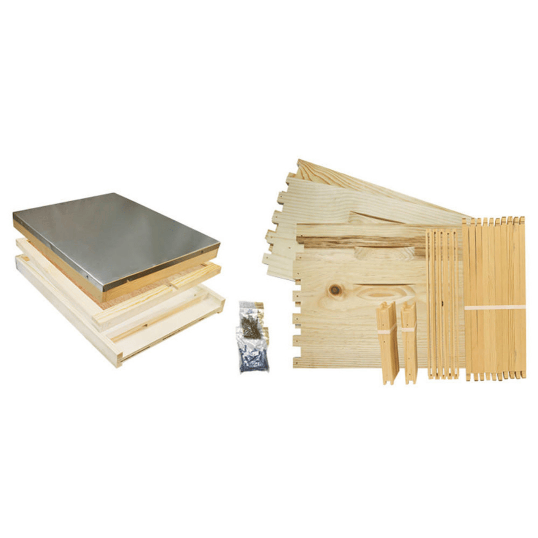 Mann Lake KD112 10 Frame 9 5/8&quot; Complete Unassembled Beehive Kit without Foundation