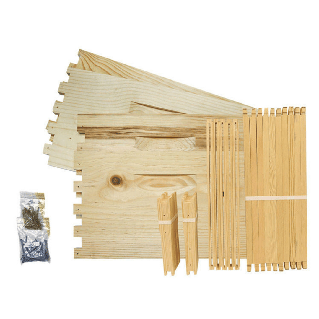 Mann Lake KD116 10 Frame 9 5/8&quot; Unassembled Beehive Kit without Foundation