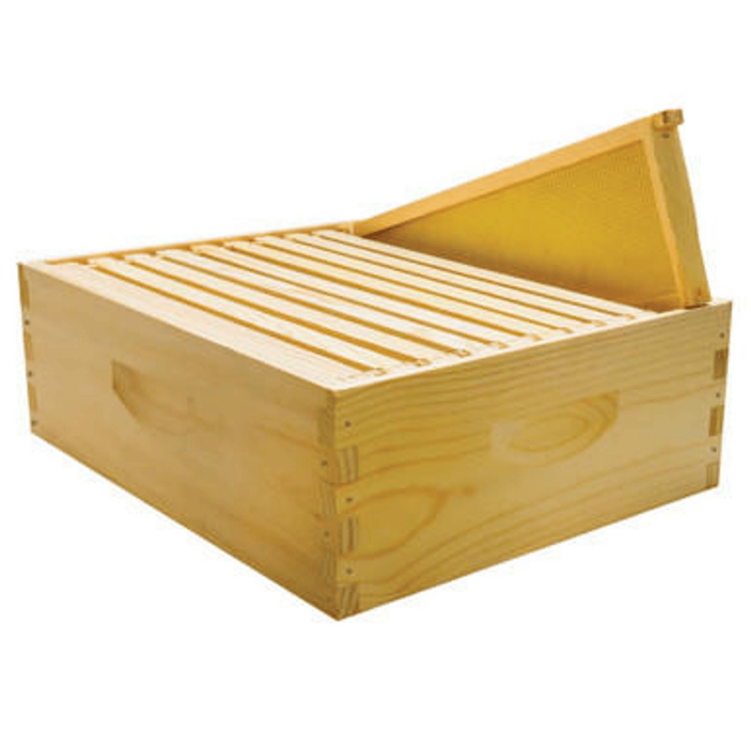 Mann Lake MB100 DIY My Next Hive Unassembled Beehive Kit Bundle 10 Frame 6 5/8&quot; Unassembled Super Kit with Foundation