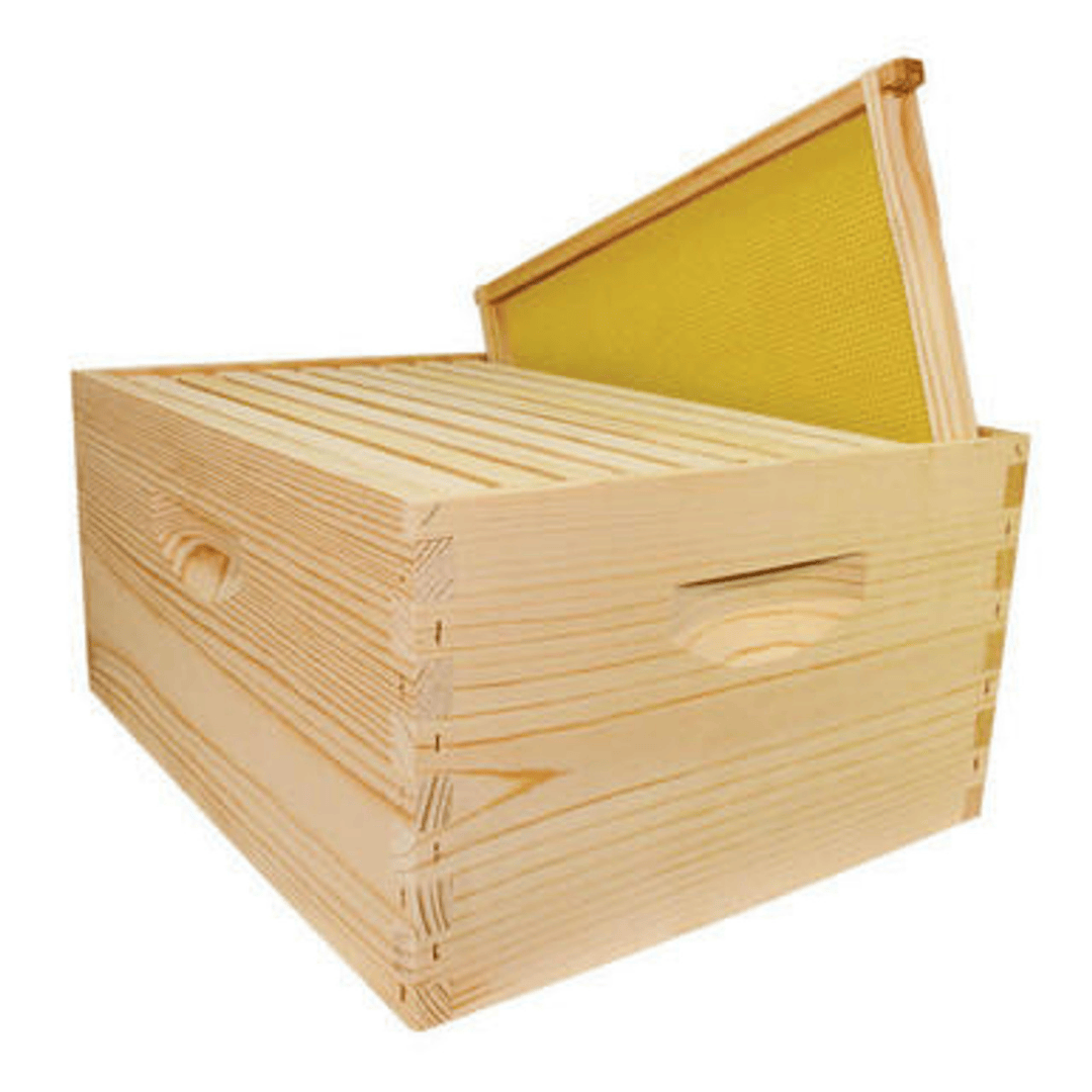 Mann Lake MB100 DIY My Next Hive Unassembled Beehive Kit Bundle 10 Frame 9 5/8&quot; Unassembled Hive Kit with Foundation