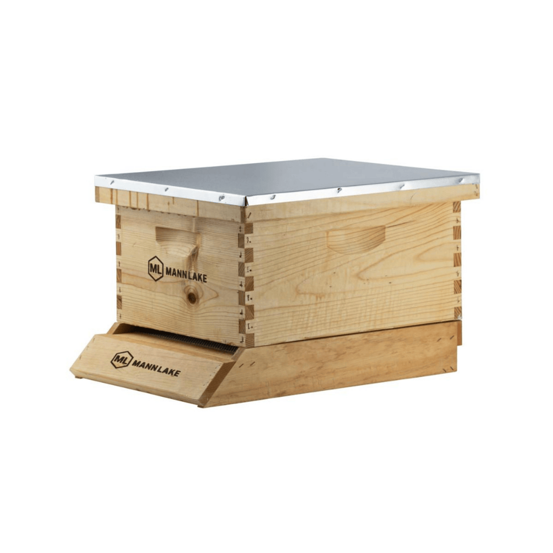 Mann Lake WP160 Premium 10 Frame Wax Dipped Complete Bee Hive Kit
