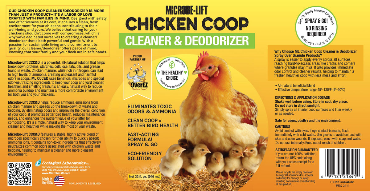 Microbe-Lift Chicken Coop Cleaner &amp; Deodorizer - 32 oz