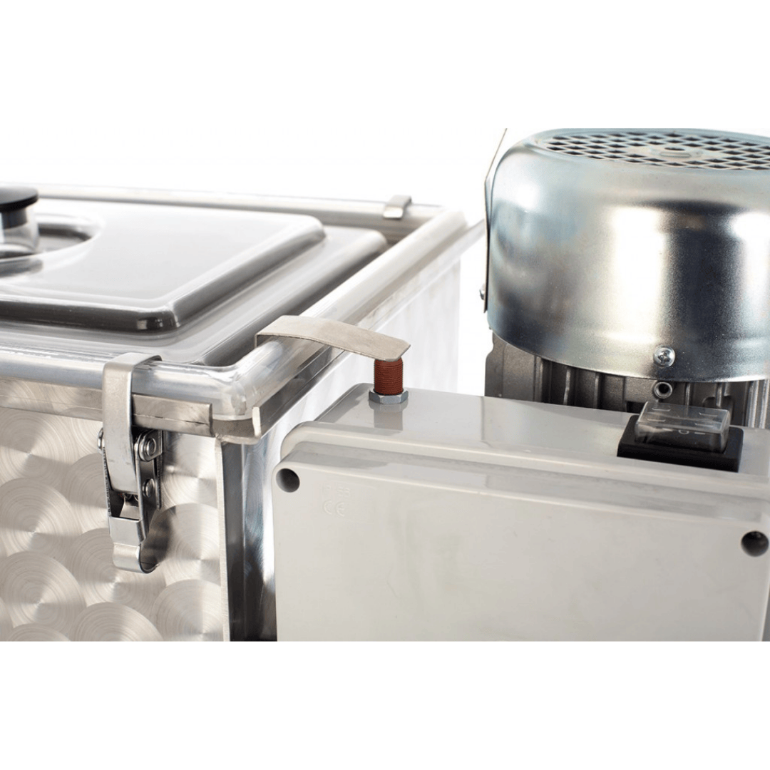 Milky Day Electric Butter Churn FJ32 motor closeup view