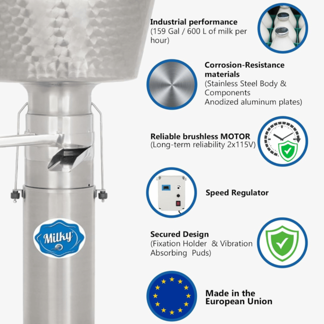 Milky Day Electric Cream Separator FJ600 Features