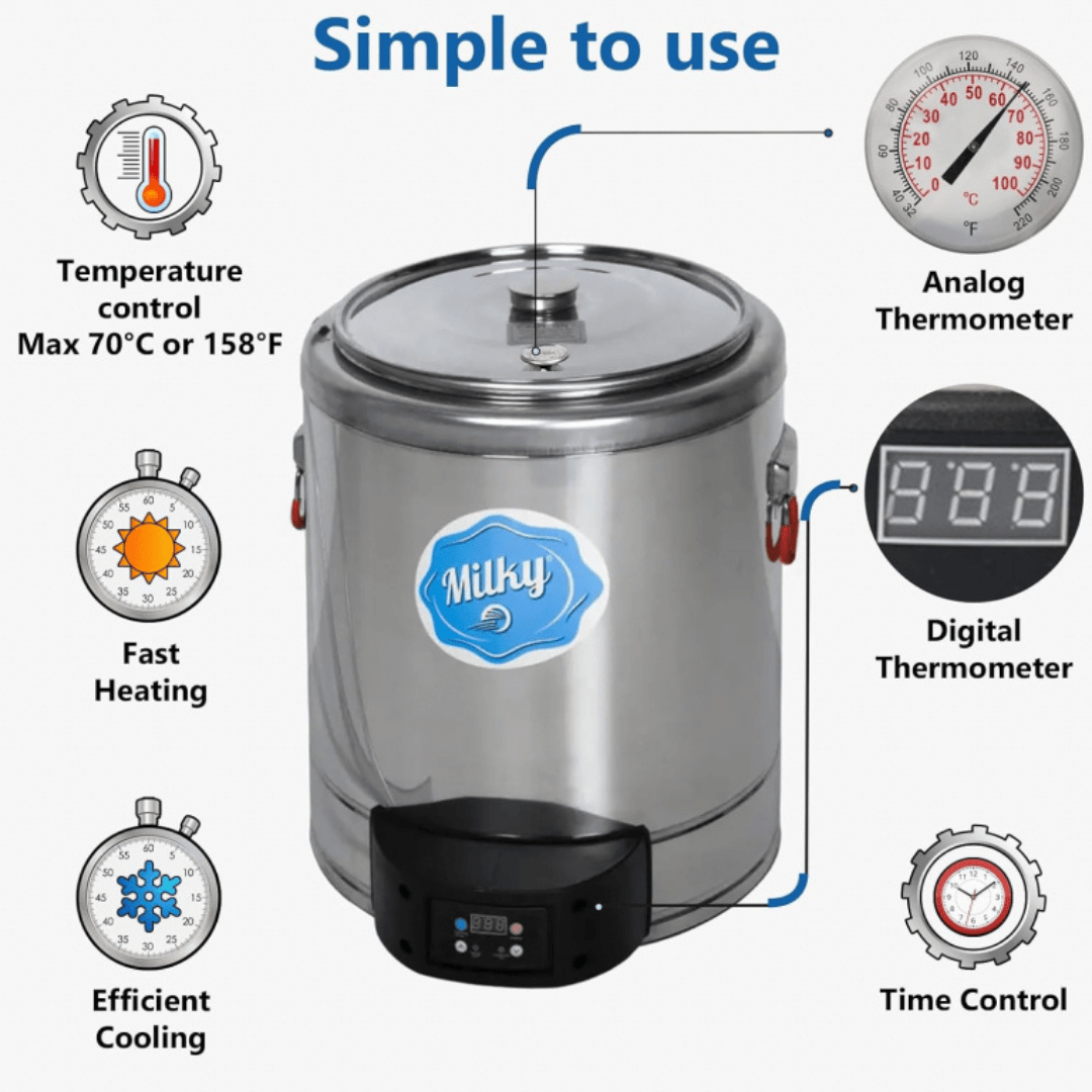 Milky Day Small Milk Pasteurizer and Yogurt Machine FJ30 features