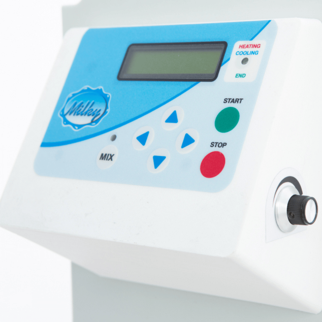 Milky Day Small Milk Pasteurizer and Yogurt Machine FJ50 PF control panel closeup view