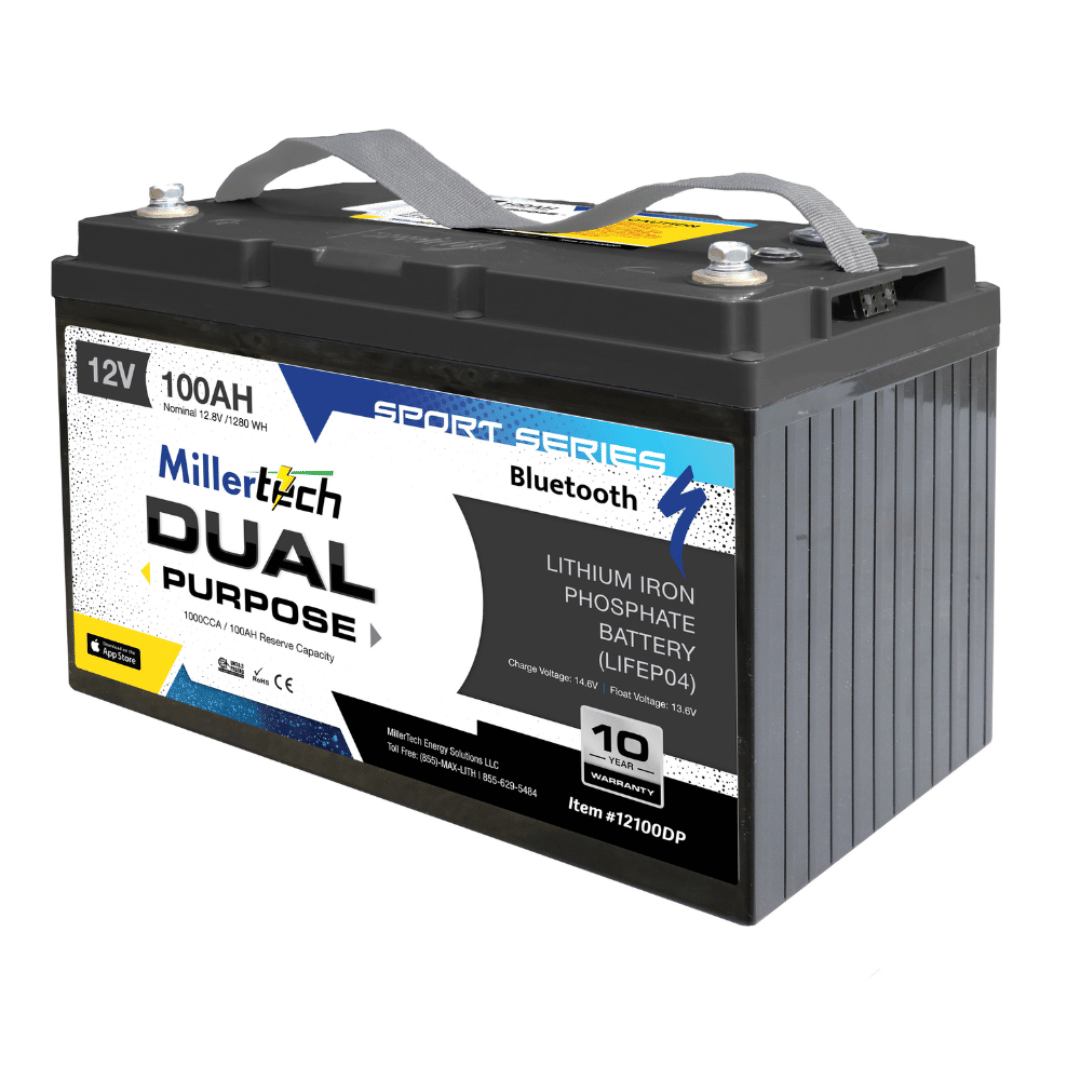 MillerTech 12V100AH Sport Series Dual Purpose Battery (12100-DP)