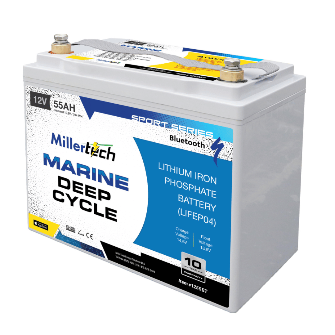 Picture of MillerTech 12V55AH Sport Series Lithium Battery with Bluetooth (1255-BT)