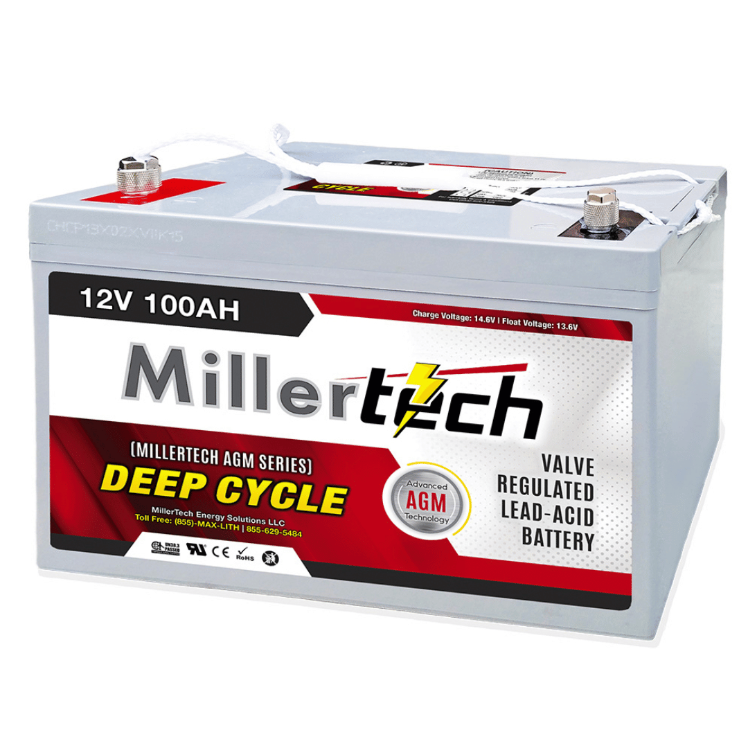 Picture of MillerTech 12V 100AH Sealed Lead-Acid Battery