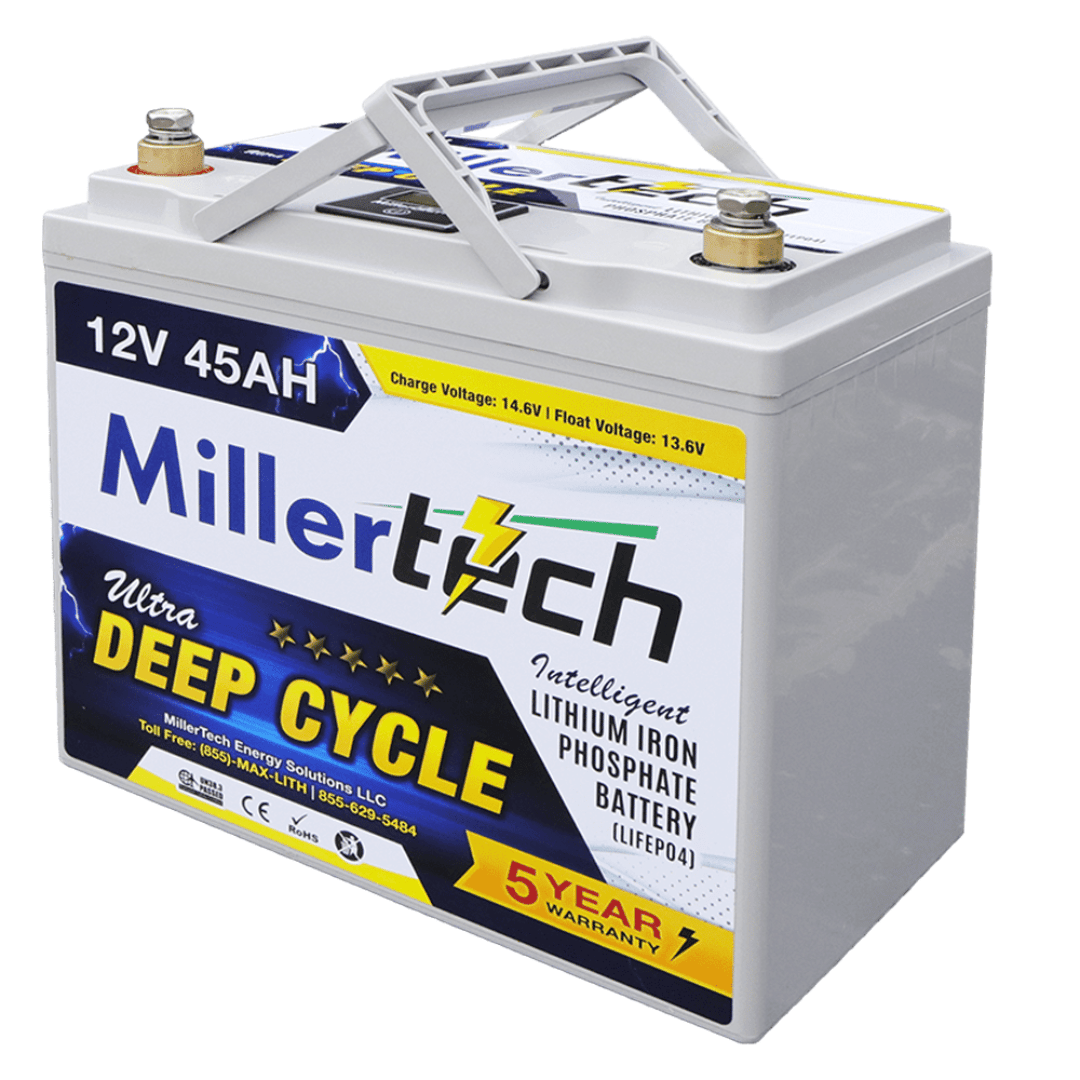 MillerTech 12V 45AH Intelligent Lithium Battery (1245L)