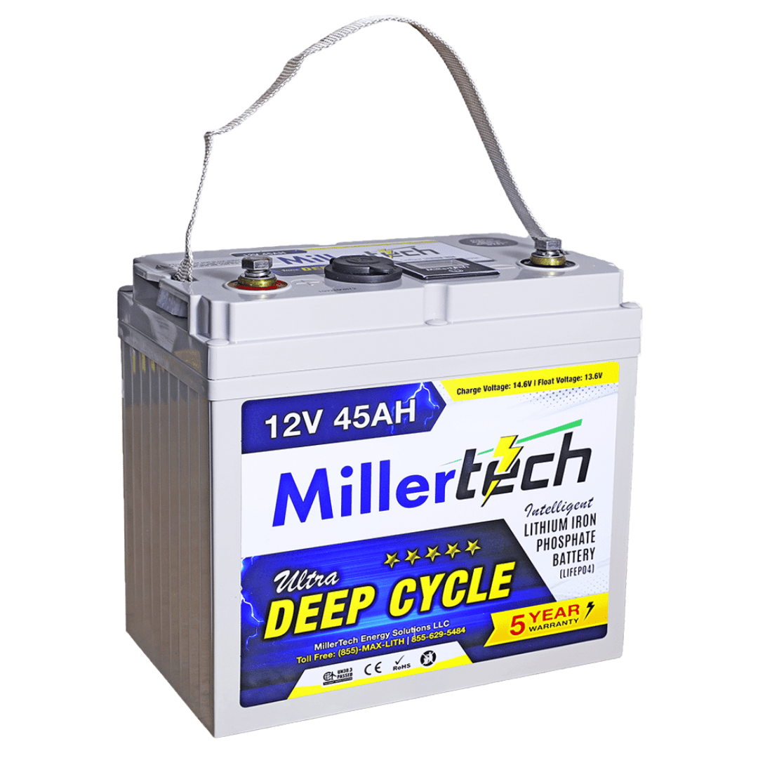 MillerTech 12V 45AH with Cigarette Lighter Power Port (1245L-Cig)