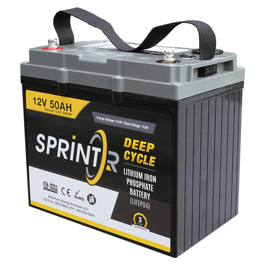 Picture of MillerTech 12V 50AH SPRINTR Economy Battery (1250SP)