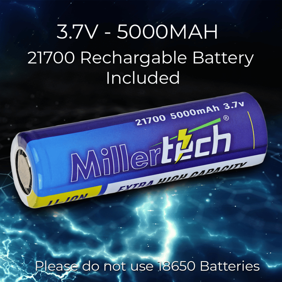 Picture of MillerTech Model 561 LED Rechargeable White Laser Millertech Flashlight Battery