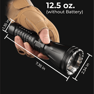 Picture of MillerTech Model 561 LED Rechargeable White Laser Millertech Flashlight Dimensions