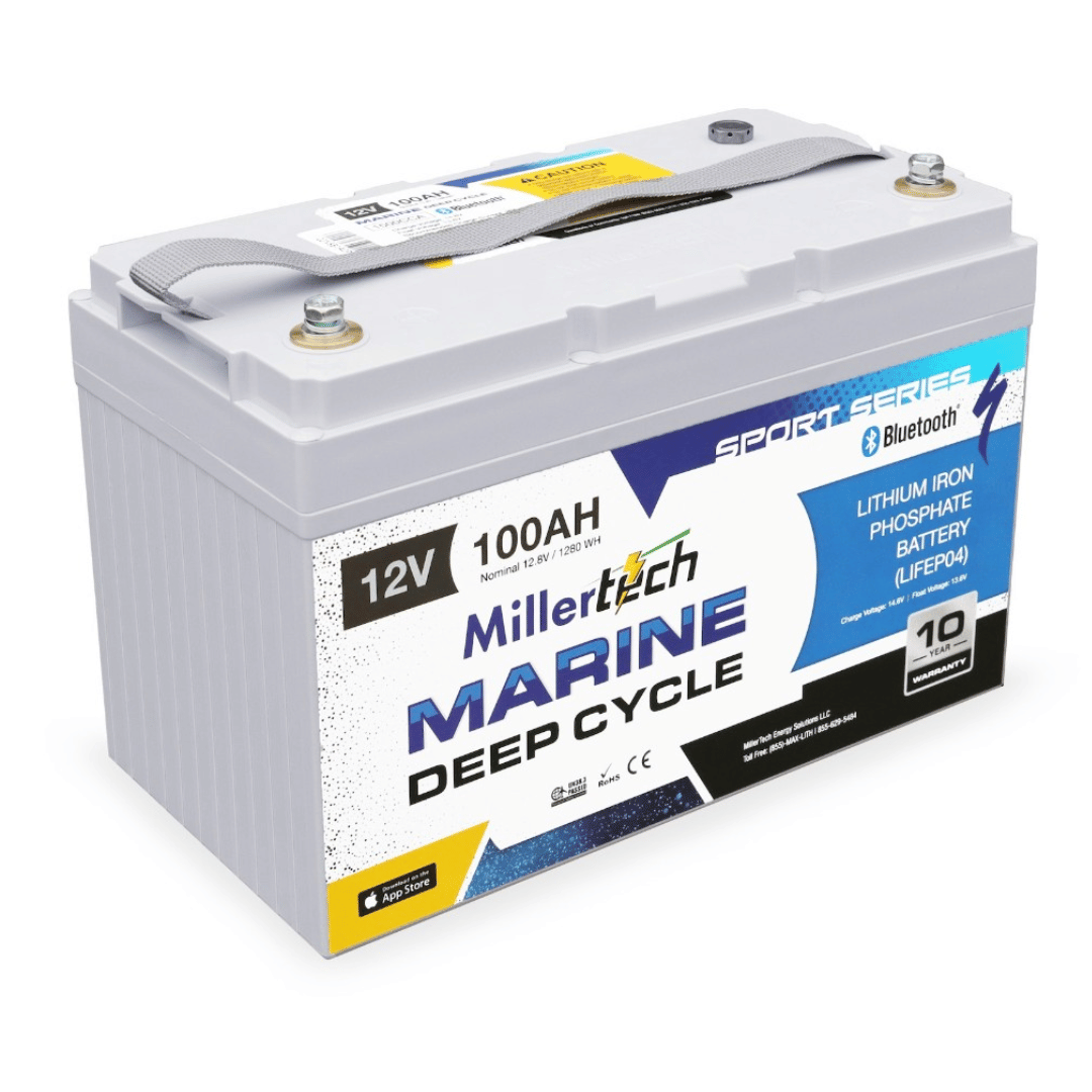 Picture of MillerTech Sport Series Lithium Battery (Group Size 31) 12V 100AH with Bluetooth (12100-BT)