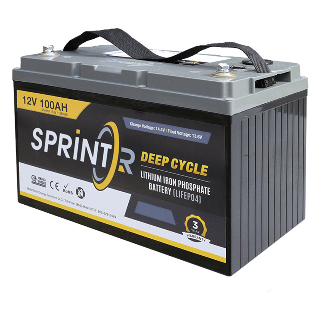 Picture of Miller Tech 12V 100AH SPRINTR Economy Battery (12100SP)