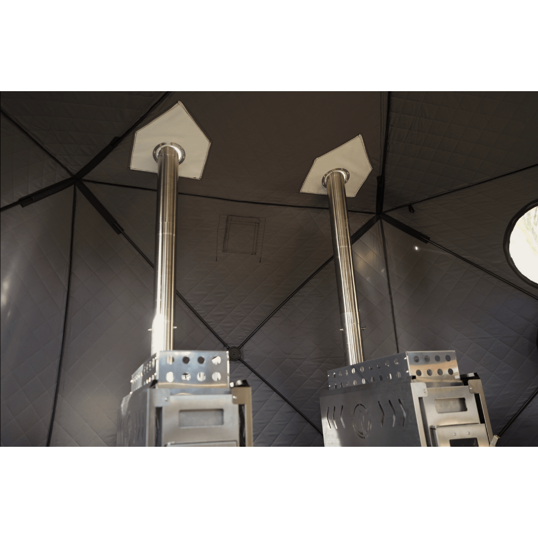 North Shore Sauna Dome Sauna Tent Pro Package (8-person) Interior