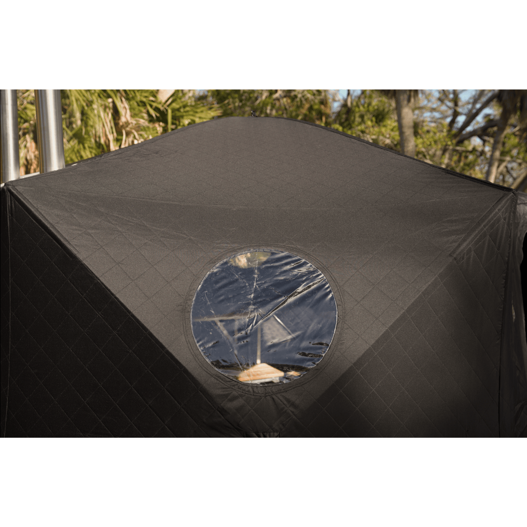 North Shore Sauna Dome Sauna Tent Starter Package (8-person) window