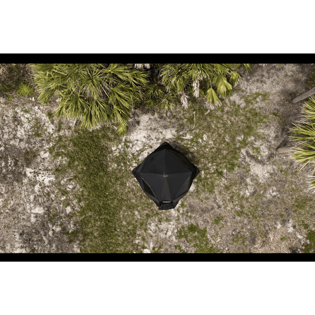 North Shore Sauna Nova 6 Sauna Tent (6-person; tent only) Top View Far Shot