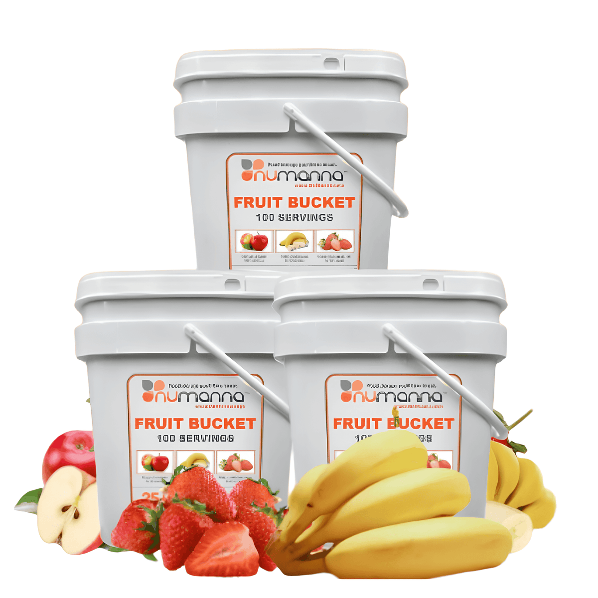 Picture of NuManna Freeze-Dried Fruit Bucket Triple pack