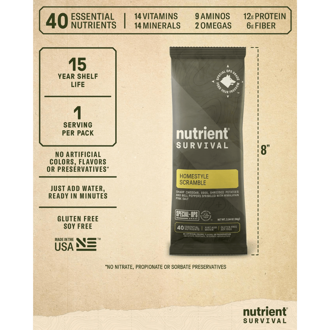 Nutrient Survival - Black Scout Survival 10-Day Emergency Food Supply