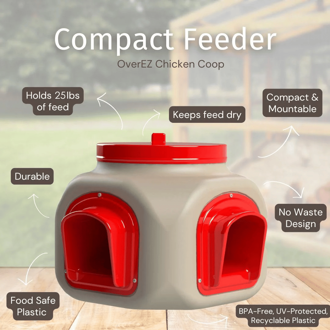 OverEZ Compact Chicken Feeder - Features