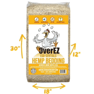 OverEZ EGG-sentials Hemp Bedding - Dimensions