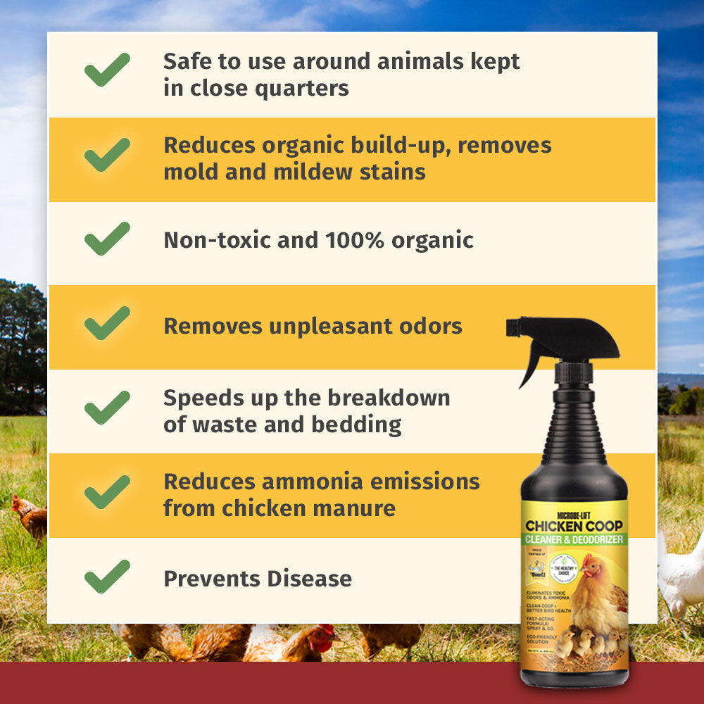 Microbe-Lift Chicken Coop Cleaner &amp; Deodorizer - 32 oz