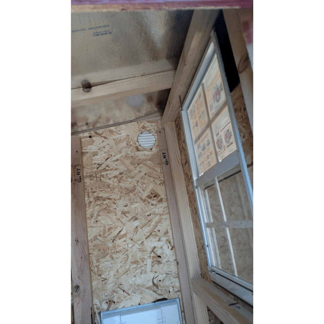 OverEZ Small Chicken Coop interior with window