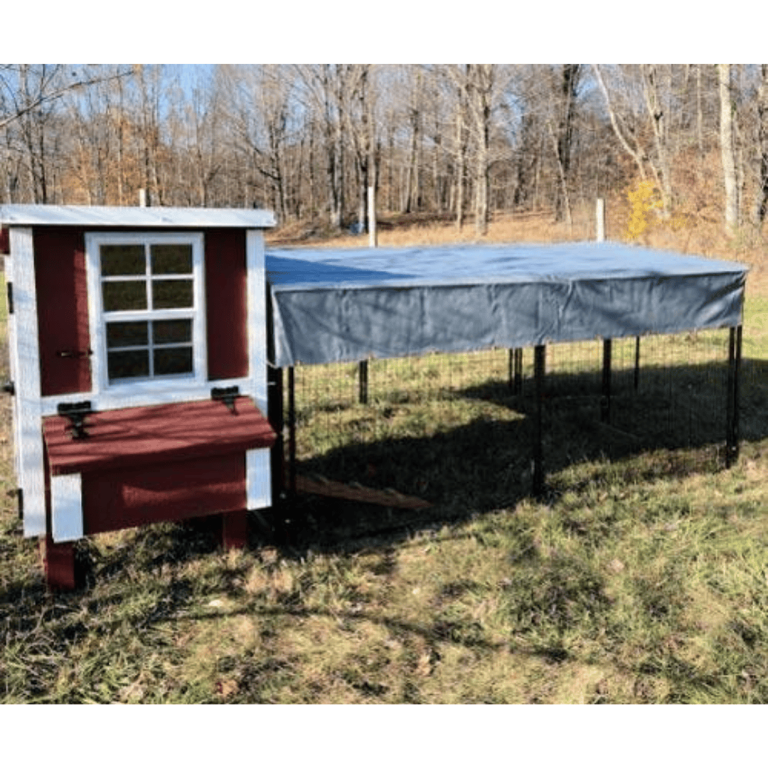 OverEZ Small Chicken Coop with covered run