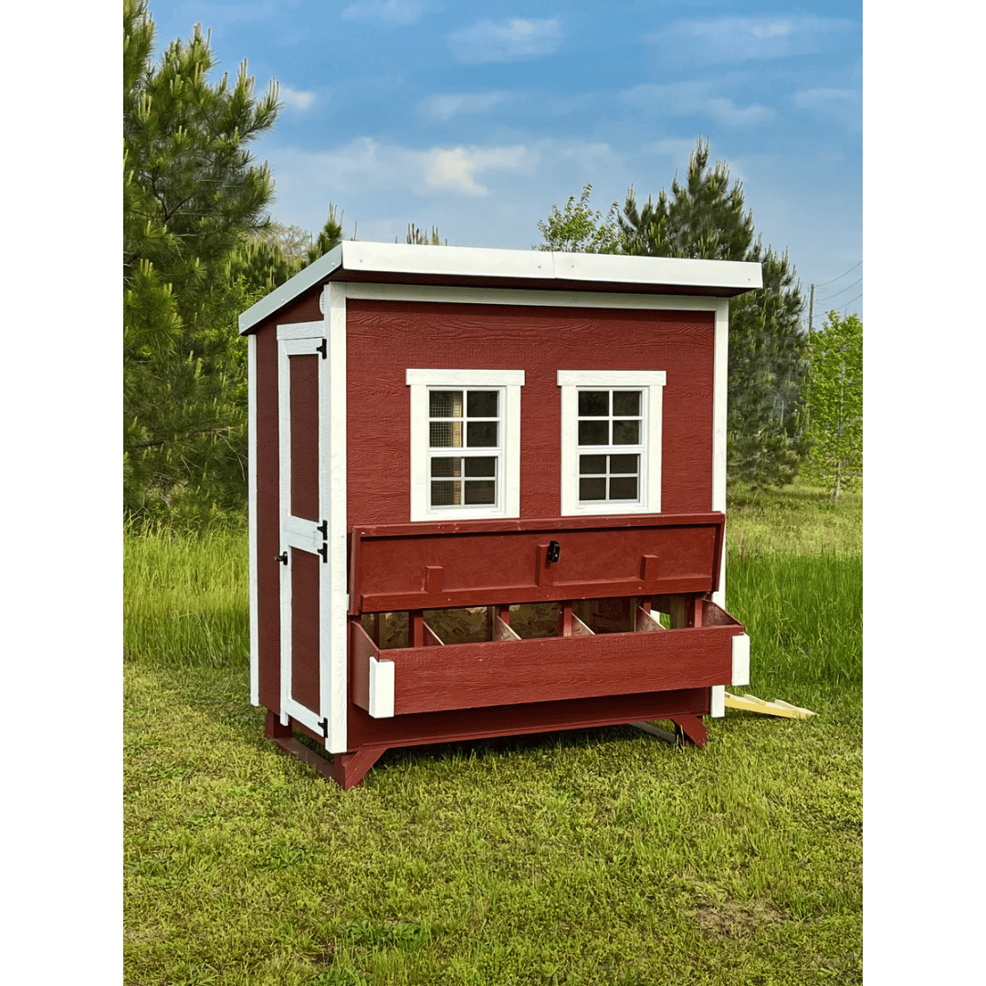 OverEZ Walk-In Chicken Coop Assembled on Backyard