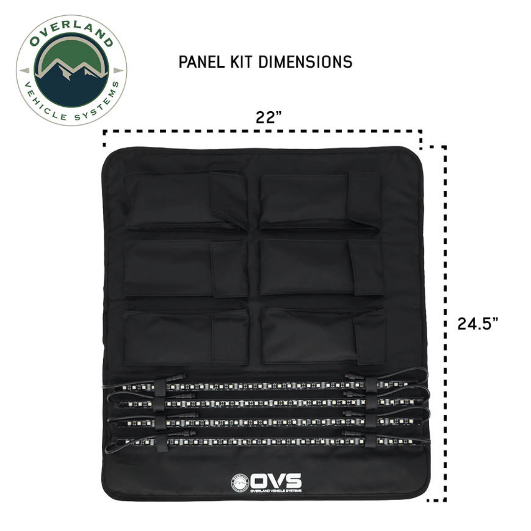 Overland Vehicle Systems 4 Piece Universal LED Light Kit - Dimensions