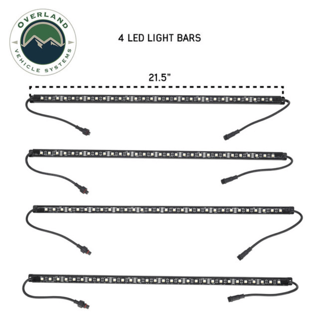 Overland Vehicle Systems 4 Piece Universal LED Light Kit - Light bars