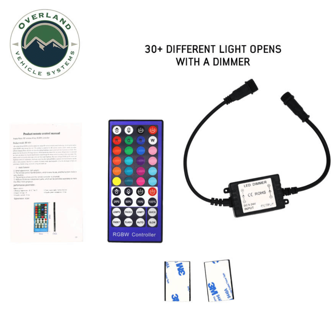 Overland Vehicle Systems 4 Piece Universal LED Light Kit - Remote Control