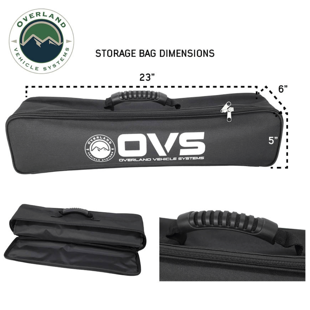 Overland Vehicle Systems 4 Piece Universal LED Light Kit - Storage Bag Dimensions