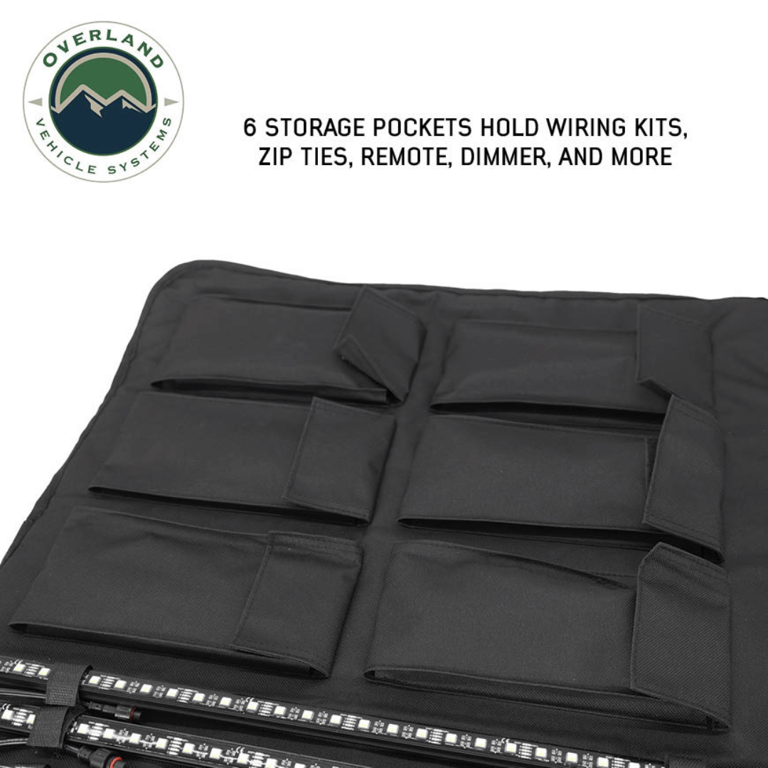 Overland Vehicle Systems 4 Piece Universal LED Light Kit - Storage Pockets