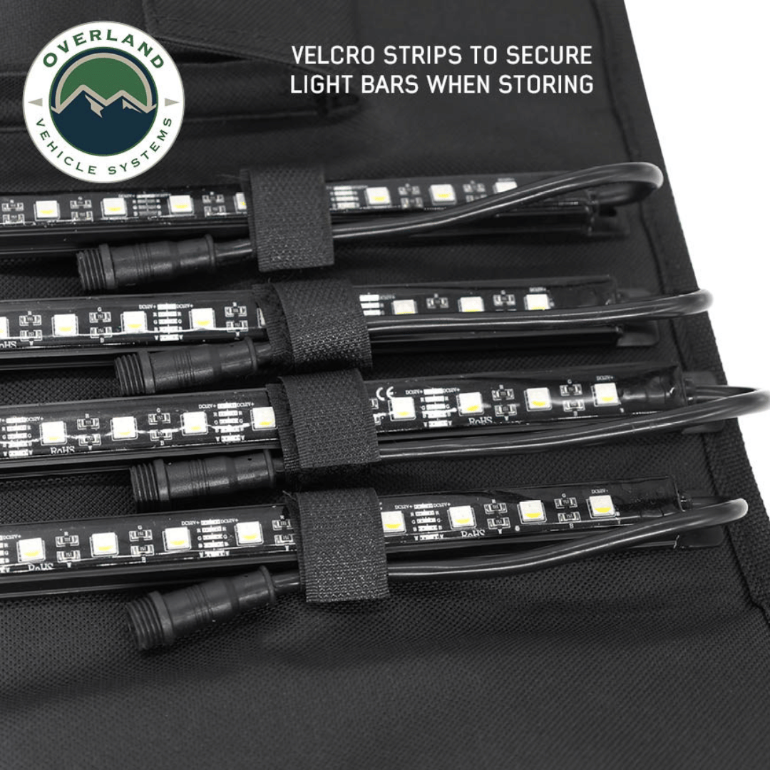 Overland Vehicle Systems 4 Piece Universal LED Light Kit - Velcro Stiprs