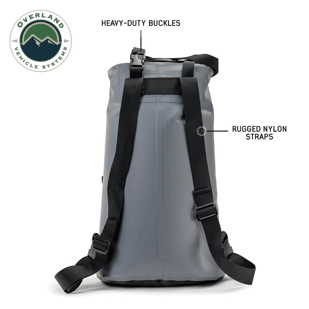 Overland Vehicle System Portable Camp Shower Straps and buckles