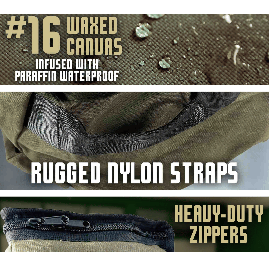 Overland Vehicle Systems #16 Waxed Canvas Storage Bags Features