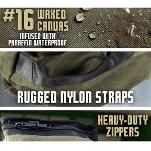 Overland Vehicle Systems #16 Waxed Canvas Storage Bags Features