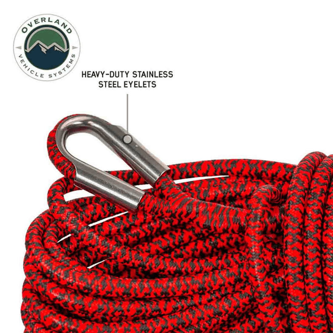 Overland Vehicle Systems Brute Recovery Performance Winch Line steel eyelets